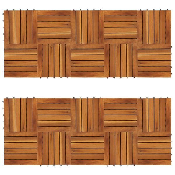 Terrassebord vertikalt mønster 30×30 cm skasiesett med 20 stk