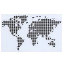 skrivebord med verdenskart design