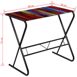 skrivebord med regnbue design