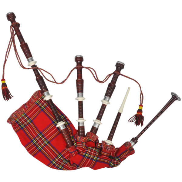 Skotsk Great Highland Sekkepipe Red Royal Steward Tartan