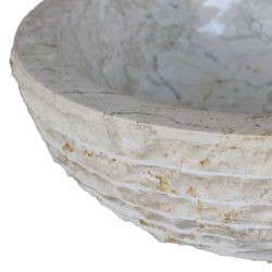 Servant marmor 40 cm krem