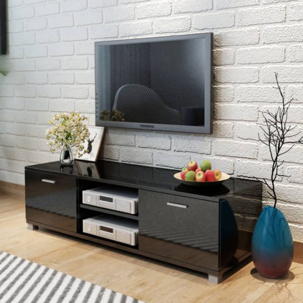 vidaXL TV-benk høyglans svart 140×40,5×35 cm