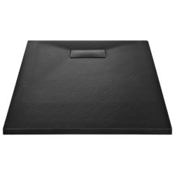 Dusjbrett SMC svart 100×80 cm
