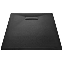 vidaXL Dusjbrett SMC svart 120×70 cm