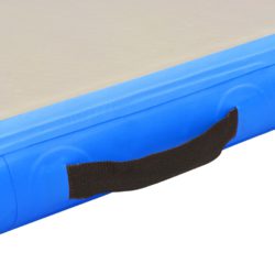 Oppblåsbar gymnastikkmatte med pumpe 700x100x10 cm PVC blå