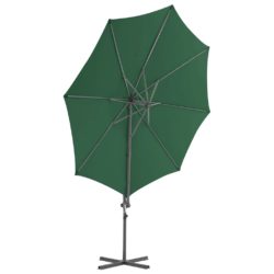 Utendørs parasoll med bærbar base grønn