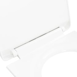 vidaXL Toalettsete med soft-close og hurtigfeste hvit