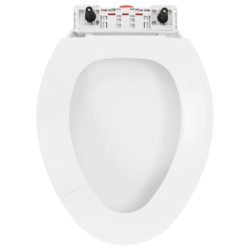 Toalettsete med soft-close og hurtigfeste hvit