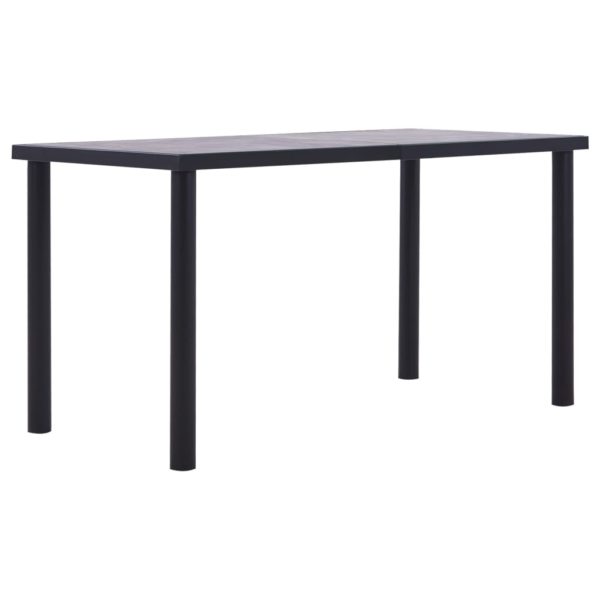 vidaXL Spisebord svart og betonggrå 140x70x75 cm MDF