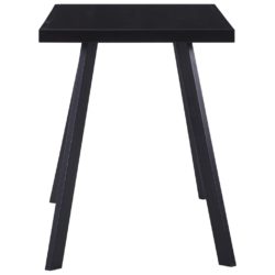 Spisebord svart 120x60x75 cm herdet glass