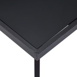 Spisebord svart 120x60x75 cm herdet glass