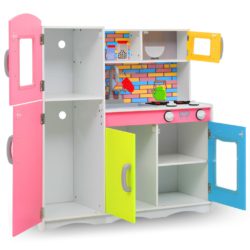 Lekekjøkken for barn MDF 80x30x85 cm flerfarget