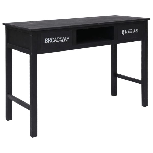 Konsollbord svart 110x45x76 cm tre