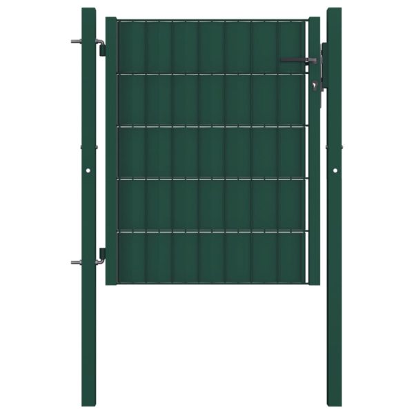 vidaXL Hageport PVC og stål 100×81 cm grønn