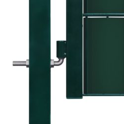 Hageport PVC og stål 100×124 cm grønn