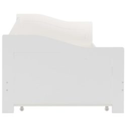 Sovesofa uttrekkbar ramme hvit furu 90×200 cm