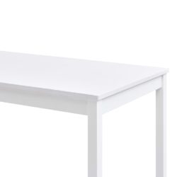 Spisebord hvit 140x70x73 cm furu