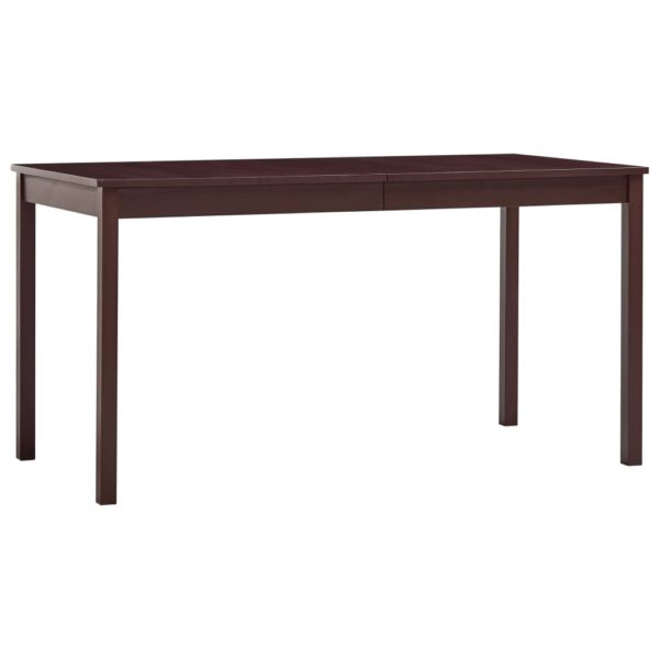 Spisebord mørkebrun 140x70x73 cm furu