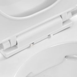 Veggmontert toalett kantløst keramikk hvit