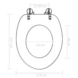 vidaXL Toalettsete med myk lukkefunksjon 2 stk MDF treverkdesign