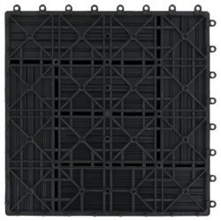 vidaXL Terrassebord 22 stk 30×30 cm 2 kvm WPC svart