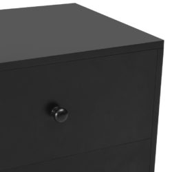 Nattbord 2 stk svart 40x30x50 cm heltre furu