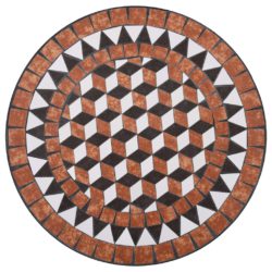 Mosaikkbistrobord brun 60 cm keramikk