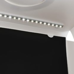 Sammenleggbar LED-fotostudiolysboks 40x34x37 cm plast hvit