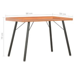 Skrivebord brun 90x50x79 cm