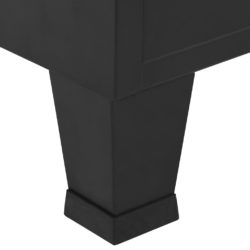 Garderobeskap industrielt svart 90x40x140 cm stål