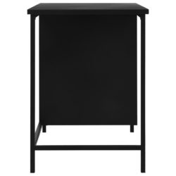 Skrivebord med skuffer industrielt svart 120x55x75 cm stål