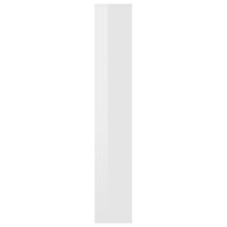 Bokhylle/Romdeler høyglans hvit 100x24x140 cm sponplate