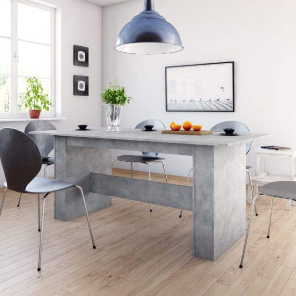 Spisebord betonggrå 180x90x76 cm sponplate