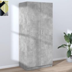 Garderobe betonggrå 80x52x180 cm sponplate