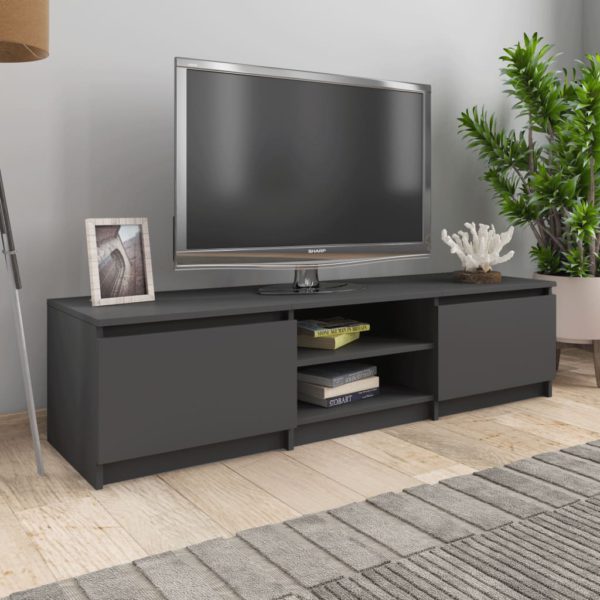 TV-benk grå 140x40x35,5 cm sponplate