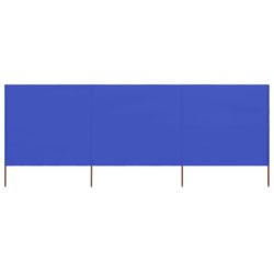 Vindskjermer 3 paneler stoff 400×160 cm asurblå