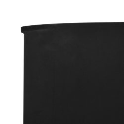 Vindskjerm 6 paneler stoff 800×80 cm svart