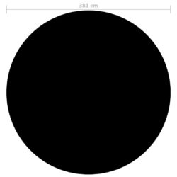 Bassengtrekk svart 381 cm PE