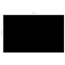 Bassengtrekk svart 260×160 cm PE