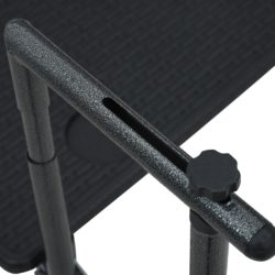 Hengende balkongbord svart 60x64x83,5 cm plast rottingutseende