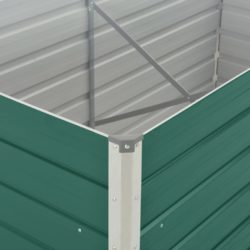 Forhøyet hagebed 160x80x45 cm galvanisert stål grønn