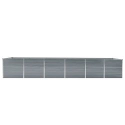 Høybed galvanisert stål 480x80x77 cm grå