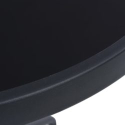Hagebord svart 80 cm stål og glass