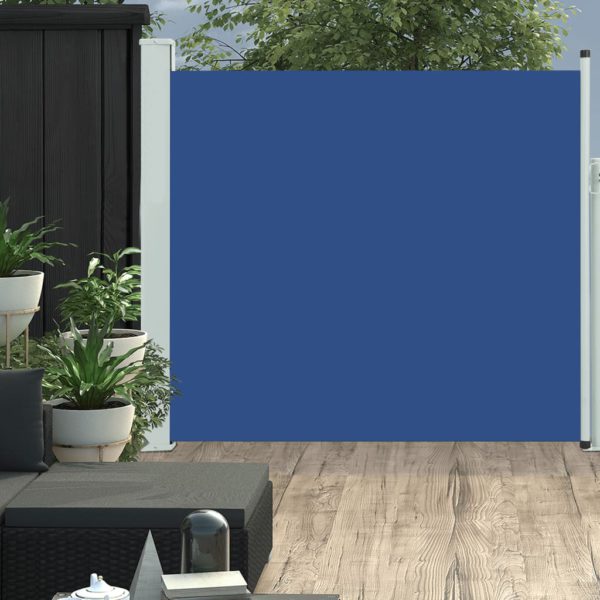 Uttrekkbar sidemarkise 170×300 cm blå