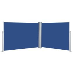 Uttrekkbar sidemarkise 100×1000 cm blå