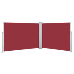 Uttrekkbar sidemarkise 120×1000 cm rød