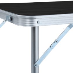 Sammenleggbart campingbord grå aluminium 120×60 cm