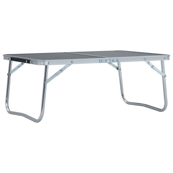 vidaXL Sammenleggbart campingbord grå aluminium 60×40 cm