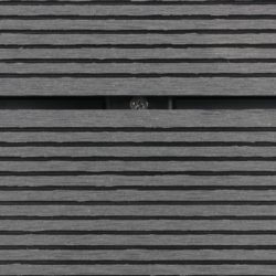 Utendørs dusjbrett WPC rustfritt stål 110×62 cm grå