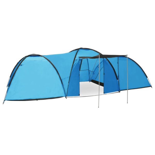 vidaXL Campingtelt igloformet 650x240x190 cm for 8 personer blå